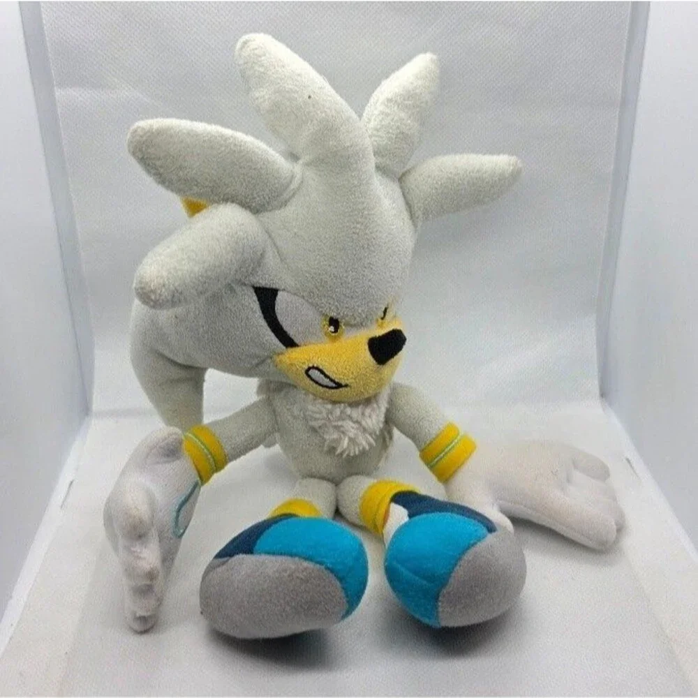 Sonic the Hedgehog Plush Lot (2) - Vector The Crocodile & Silver the Hedgehog